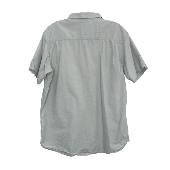 Columbia Short Sleeve ButtonUp Shirt Mens Medium Light Blue - Picture 2 of 7